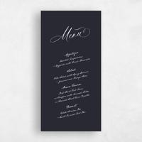 Black Wedding Menu - Estate