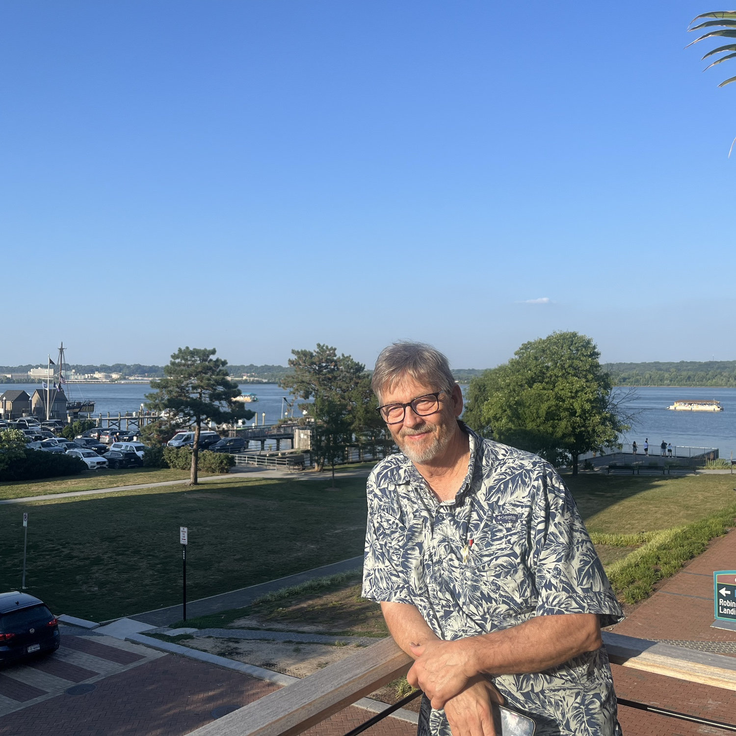 Photo of Peter outside the deck of Cooper Mill!