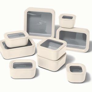 28 Piece Food Storage + Minis Set | Glass Food Storage Containers with Lids | Caraway