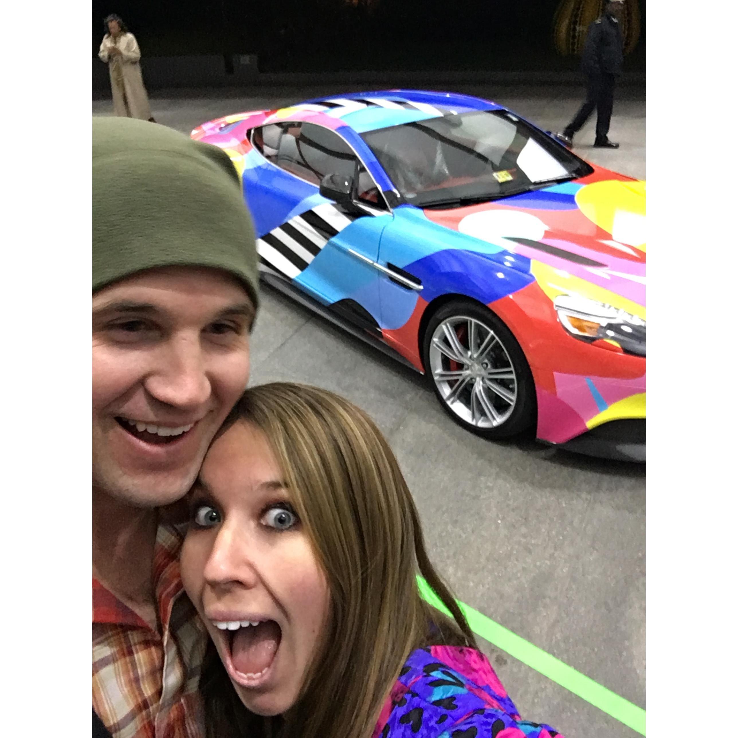 Artist friends designed an Aston Martin and drove it onto the HIrshhorn Plaza