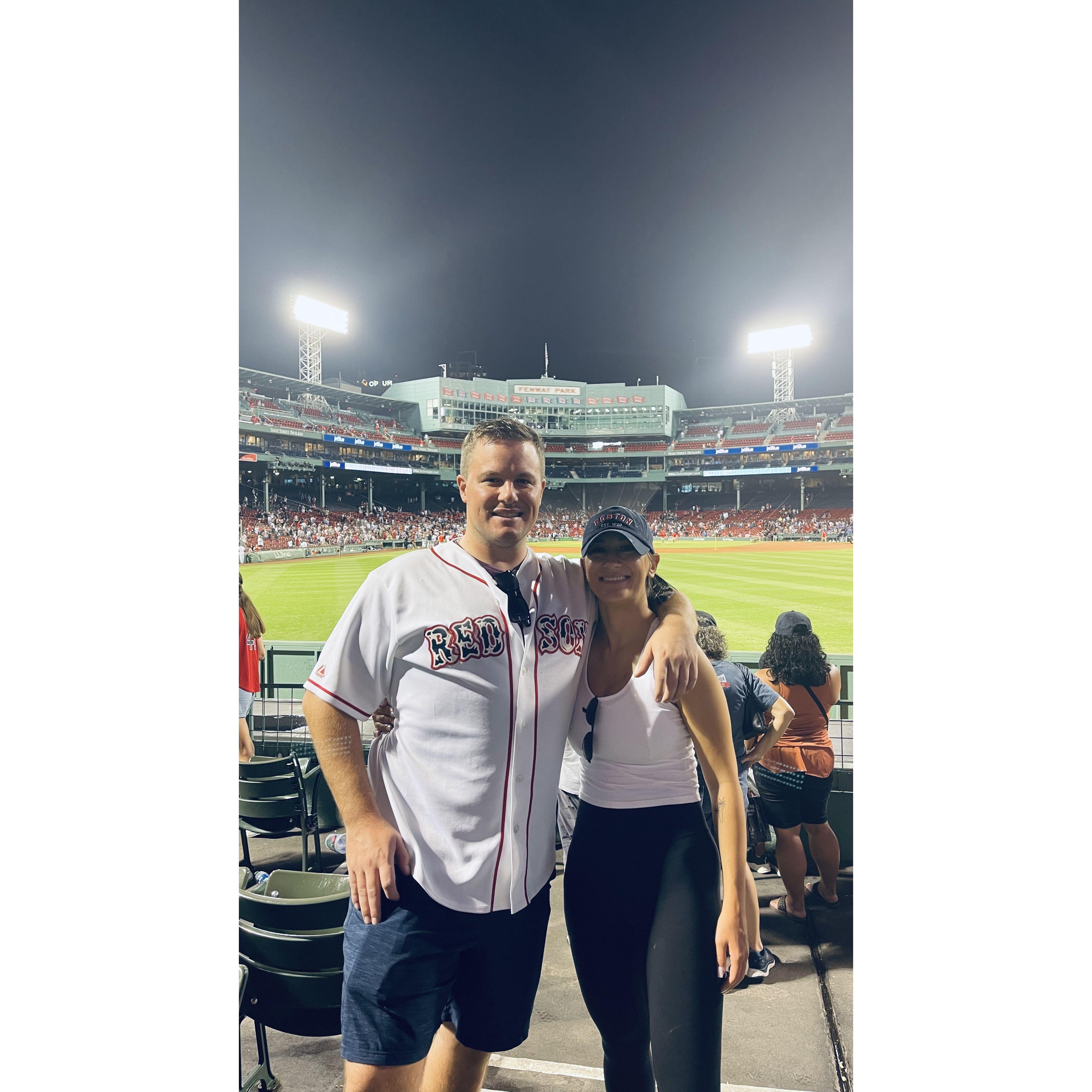 Last Red Sox game at Fenway Park before moving across the pond.