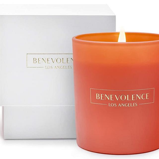 Hibiscus & Palmwood Scented Candles | Highly Scented Candles for Home | 8 oz 45 Hour Burn, Spring Candles, All Natural Soy Candles, Soy Candle, Aromatherapy Candle with Pink Glass Jar