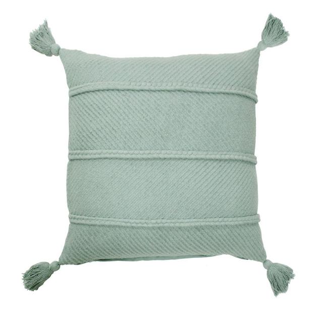 Bee & Willow™ Home Braids and Tassels Square Throw Pillow in Blue Haze