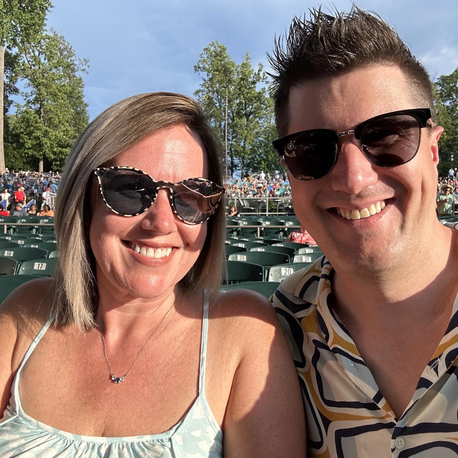 Our first concert together, Chris Stapleton.  We were melting but it was worth it!