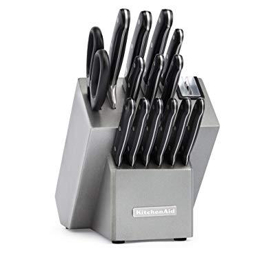 KitchenAid KKFTR16SL 16 Piece Classic Forged Series Triple Rivet Cutlery Set, Silver