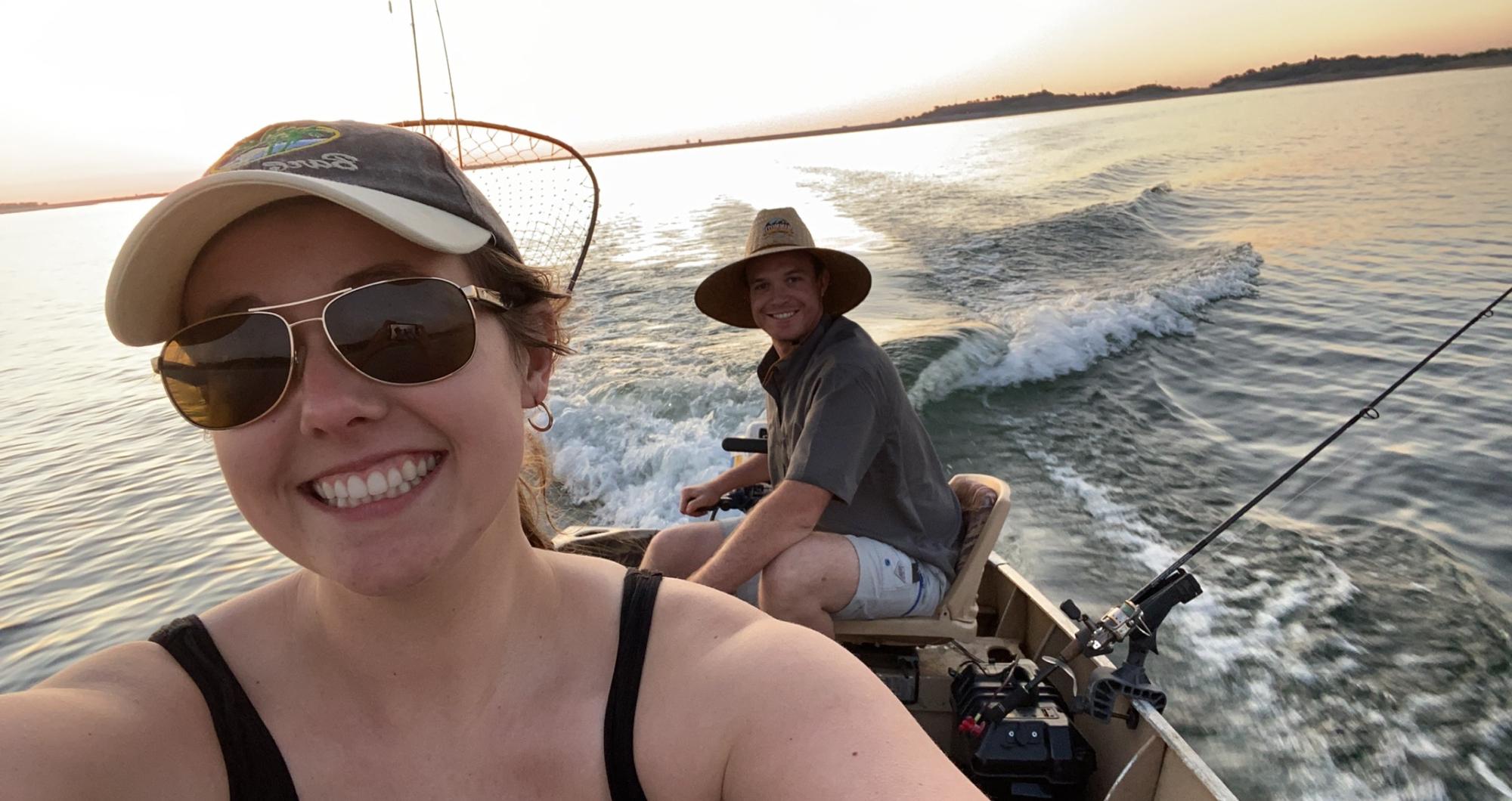 Sunset fishing on Folsom lake