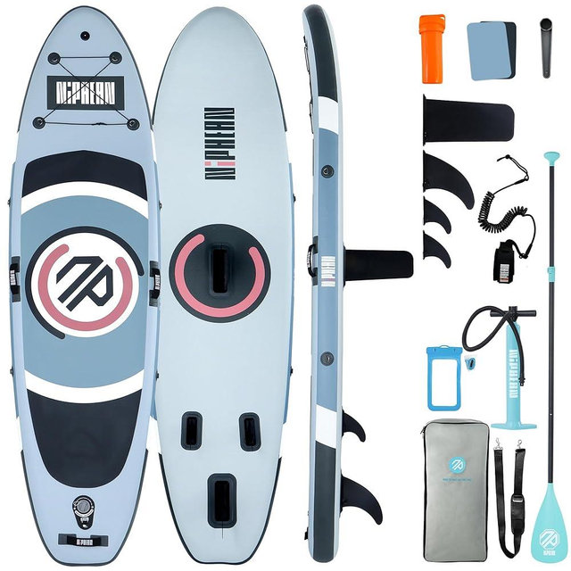 Niphean Inflatable Paddle Board with StabilTrac Fin and Durable SUP Accessories, 10’ Paddle Board with Seat Inflatable Stand up Paddle Boards for Adults & Youth, Versatile Yoga