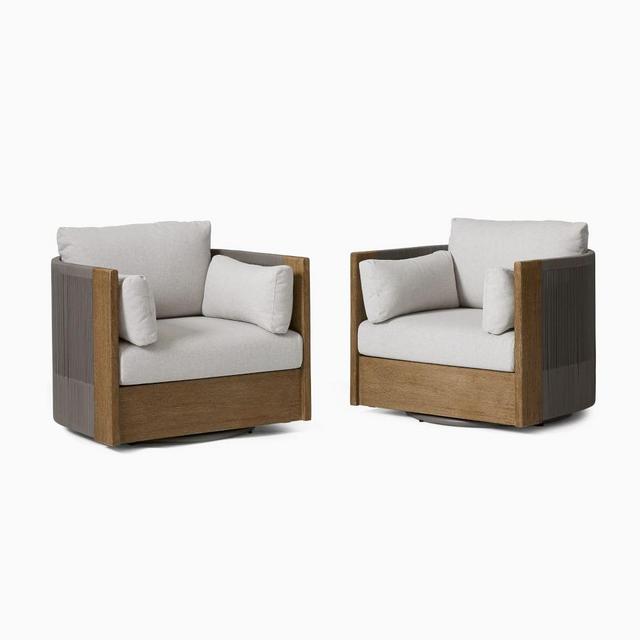 Porto Swivel Chair S/2 Driftwood