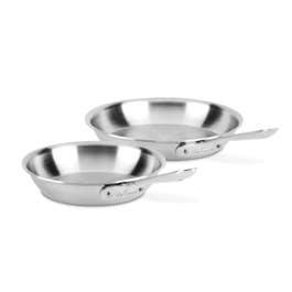 D5 Stainless 5-ply Bonded Cookware Set, 2 piece Deep Skillet Set, 8.5 & 10.5 inch