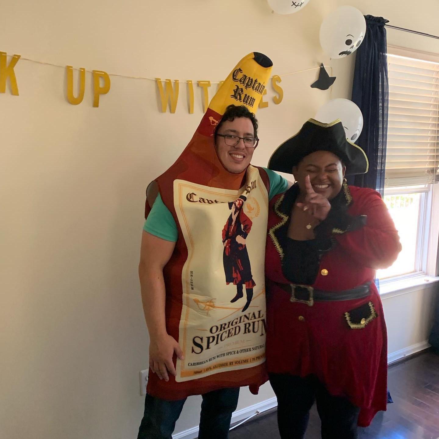 Another costume theme by Gabe. Fun fact: they love rum.

Guess the costume!