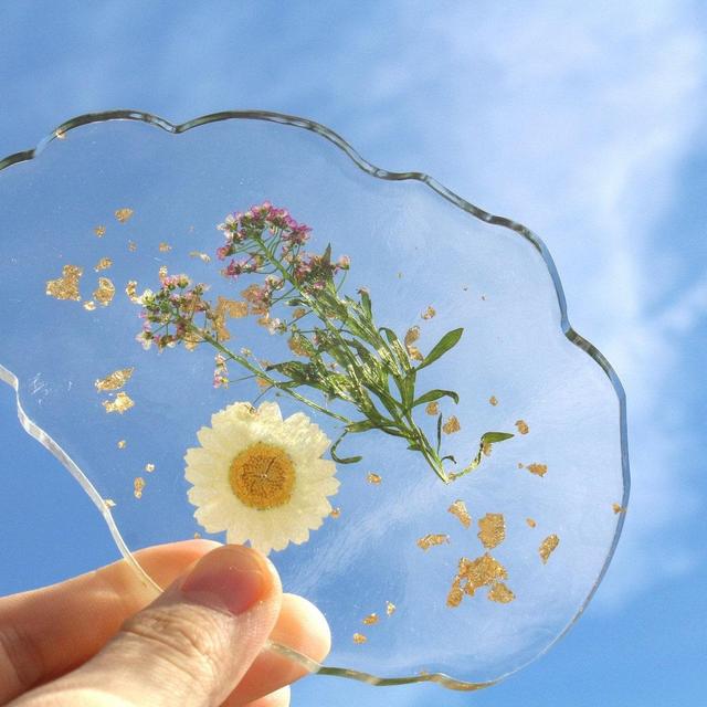 Flower Coasters - Set of 4 | Resin Pressed Flower Coaster | Gift Ideas