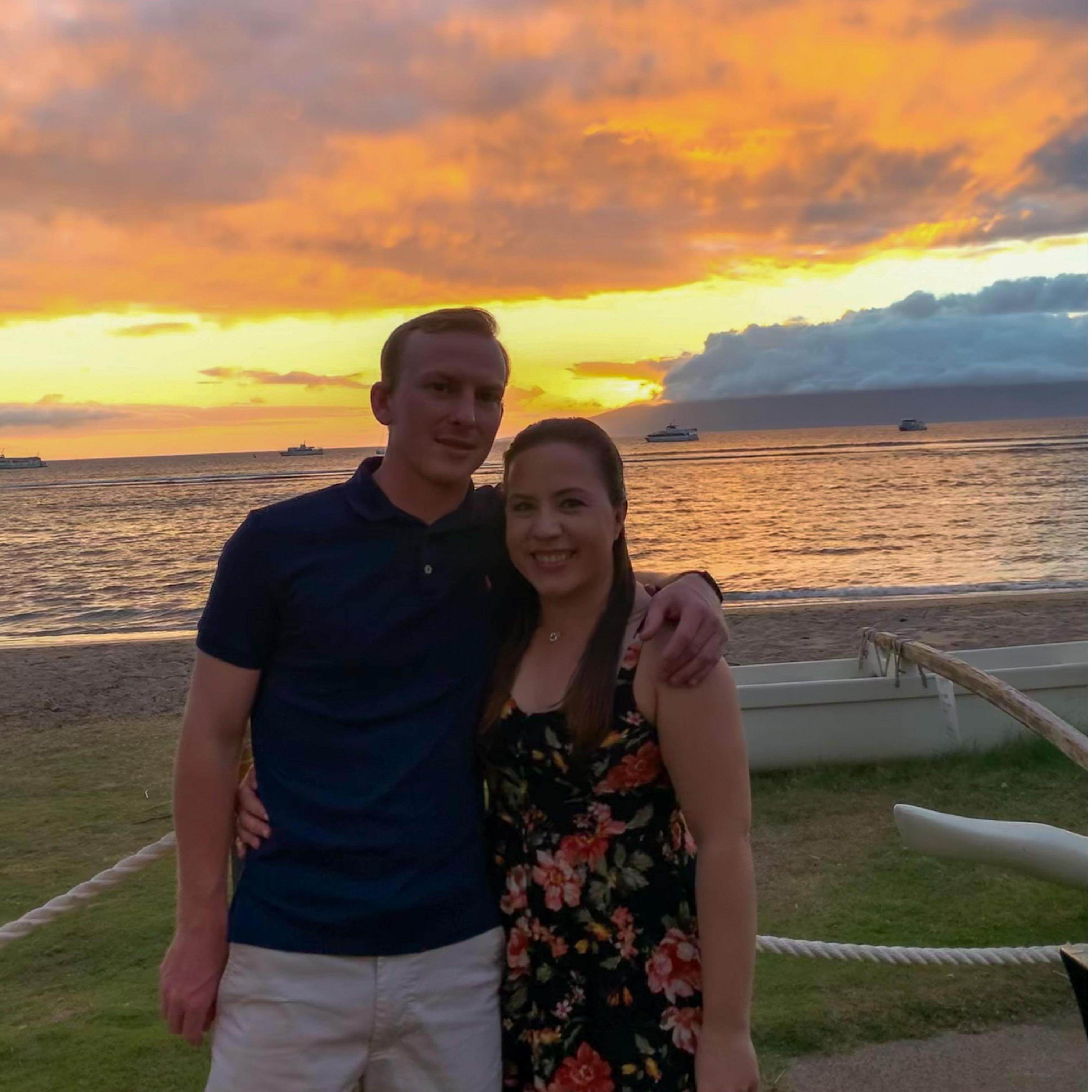 On our last night in Hawaii, we got some stunning sunset pictures while we were eating dinner