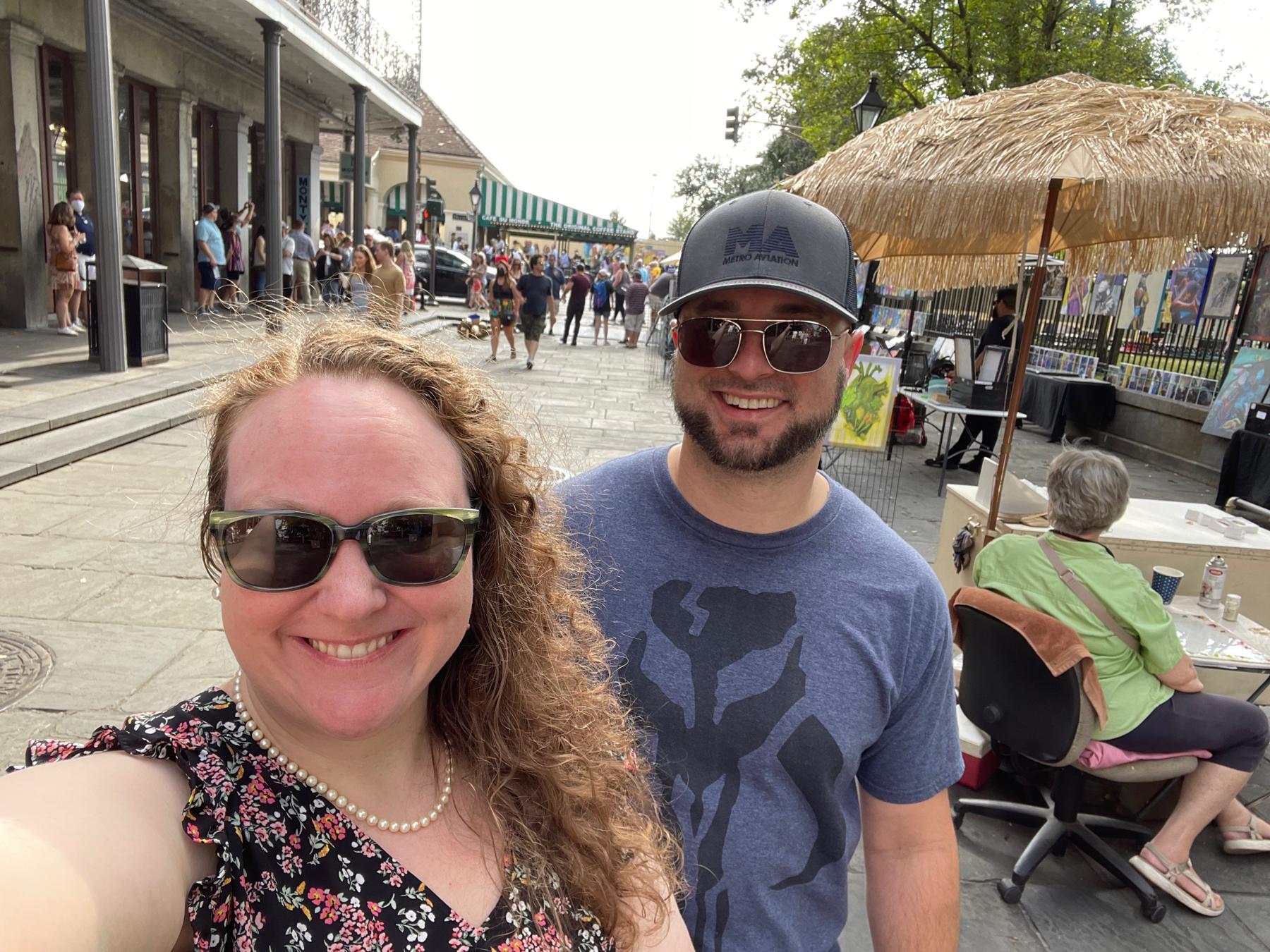 Strolling the streets of New Orleans.