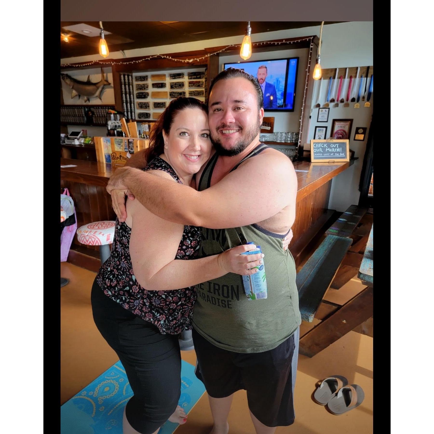 First yoga class together