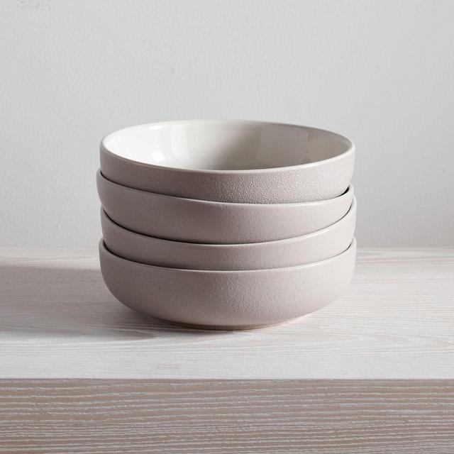 Kaloh Stoneware Pasta Bowls -- White