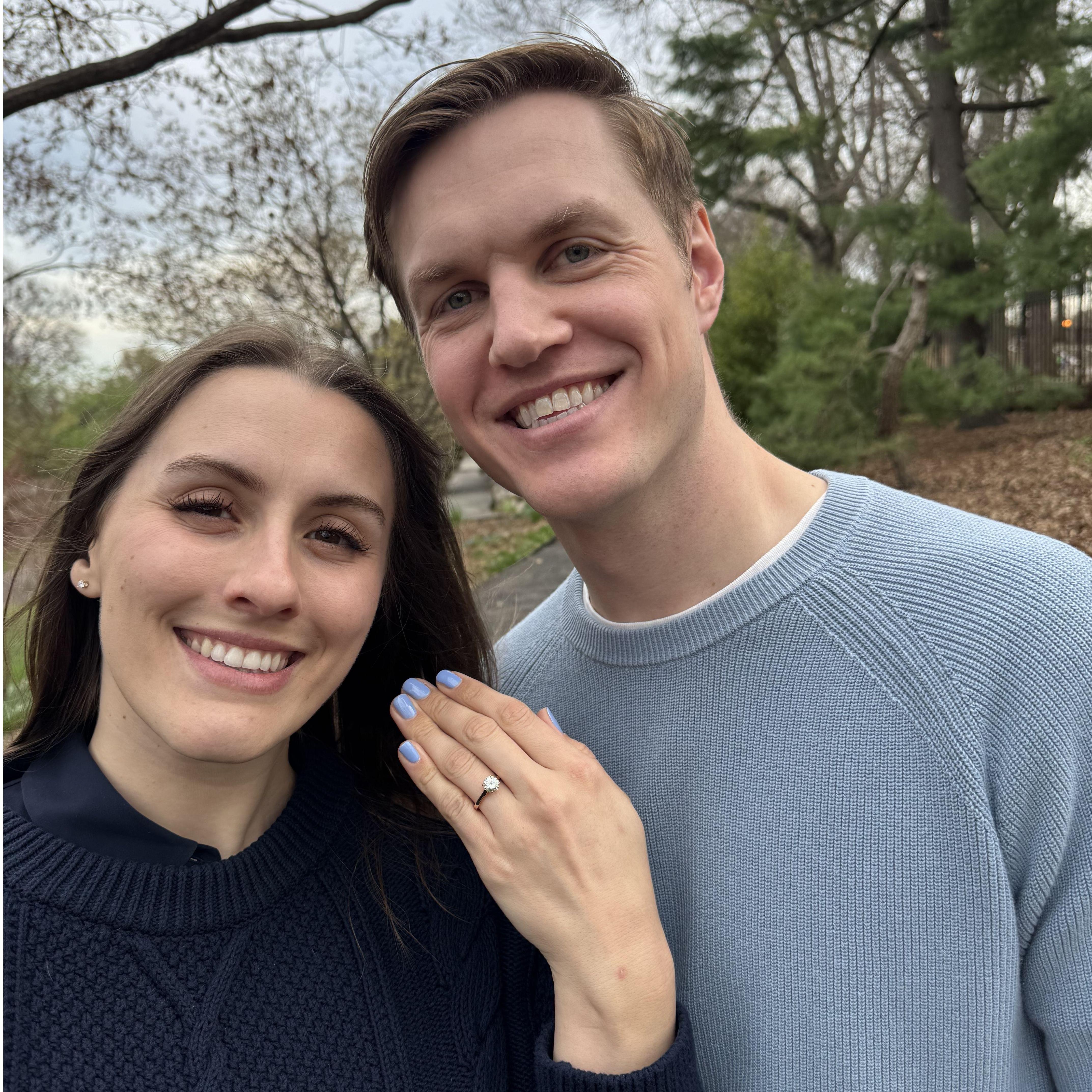 I was surprised at the proposal, but not so surprised that my nails didn't match his sweater