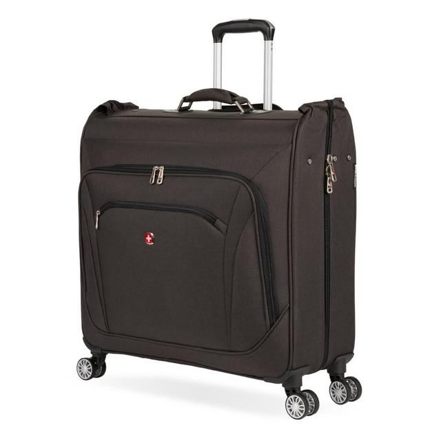 SwissGear 7895 Premium Rolling Garment Bag, Heather Grey, Carry-On Spinner Edition