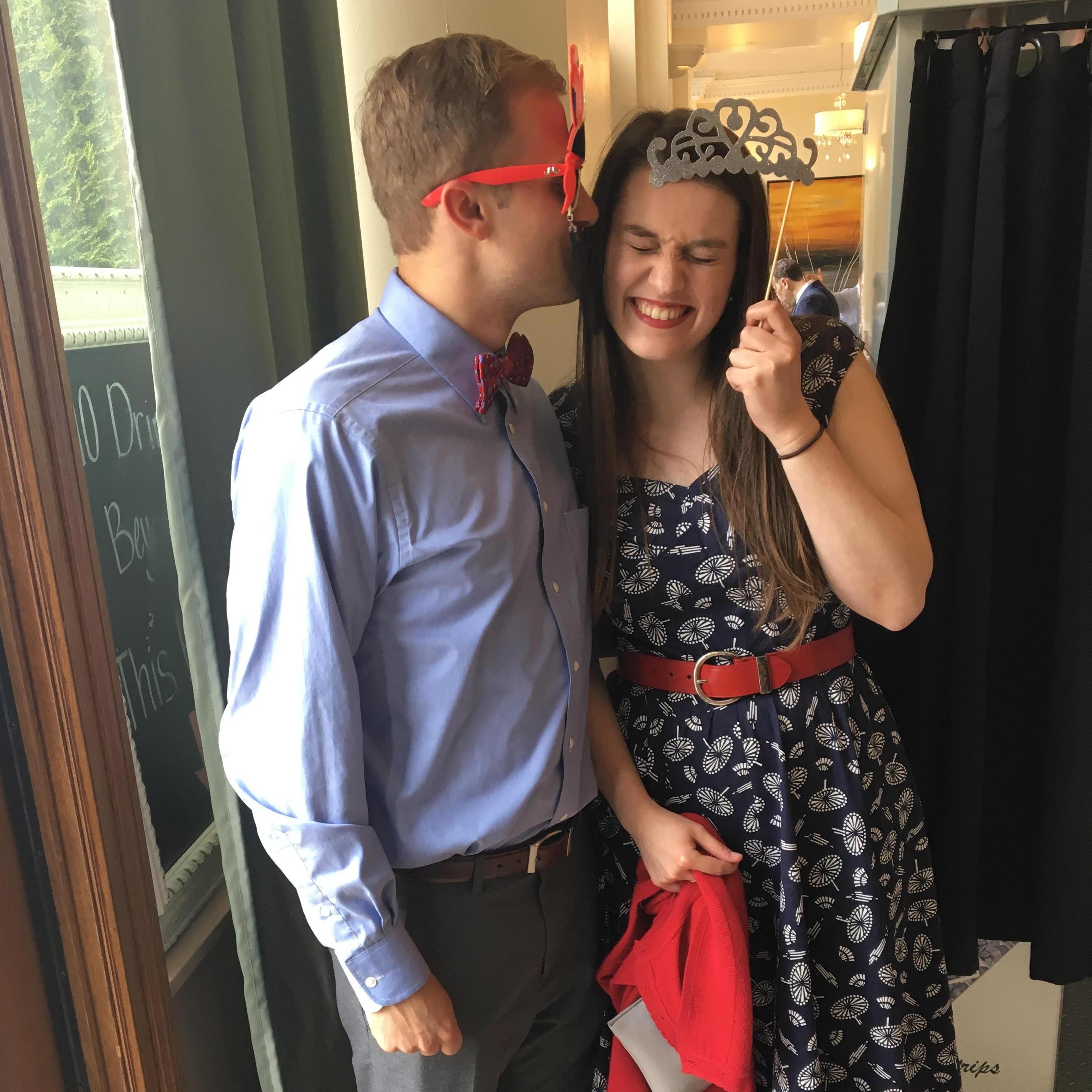 Keeping it real at a friend's wedding!