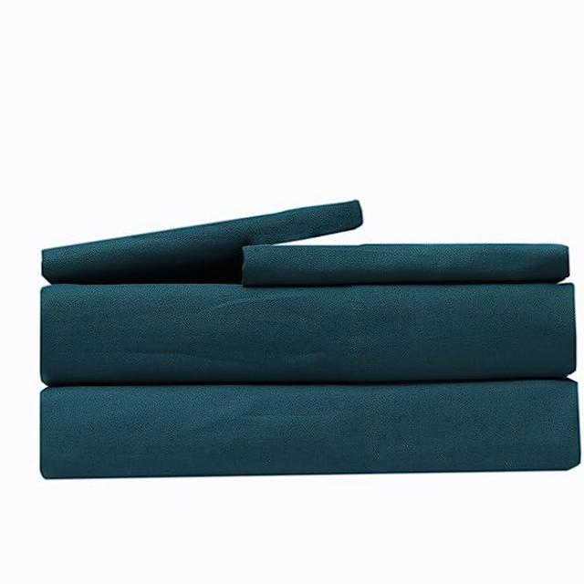 Marina Shades 100% Egyptian Cotton Queen Size Teal 4 Piece Sheet Set 1000 Thread Count Super Soft Elastic Breathable Fade Resistant Hotel Quality Luxury Bedding Fits Up to 17 Inch Extra Deep Pocket