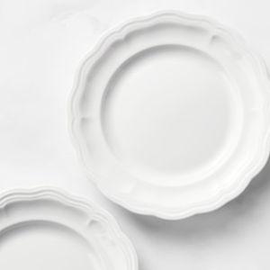 Pillivuyt Queen Anne Porcelain Salad Plates, Set of 4