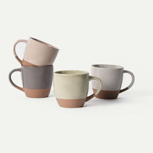 Latte Mugs Quartet - Assorted Neutrals