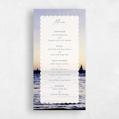 Lavender, Purple Wedding Menu - Luve