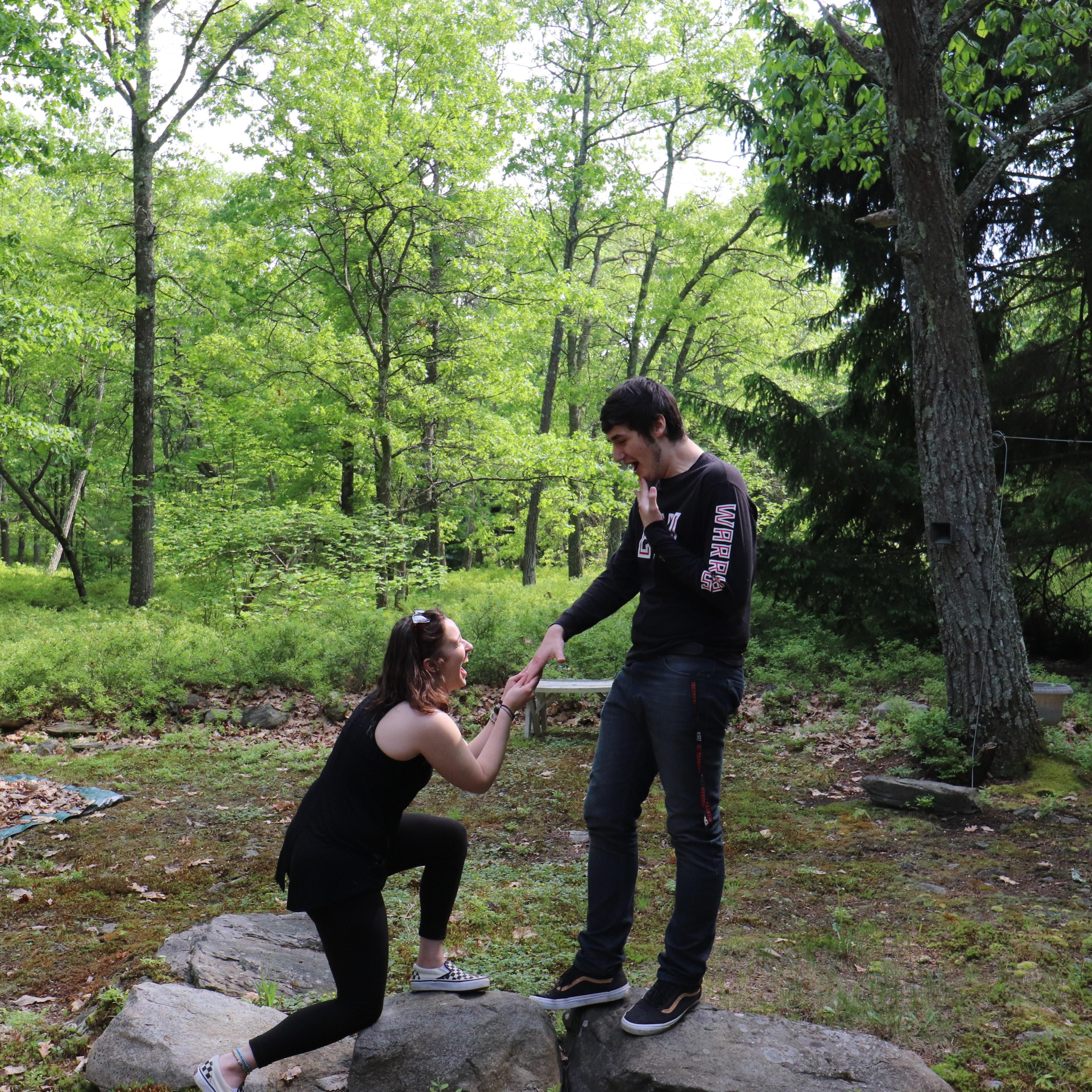 I actually proposed to Kyle 2 years earlier than when he popped the question! 😉