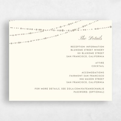 Butter, Beige Wedding Enclosure - Moonlight