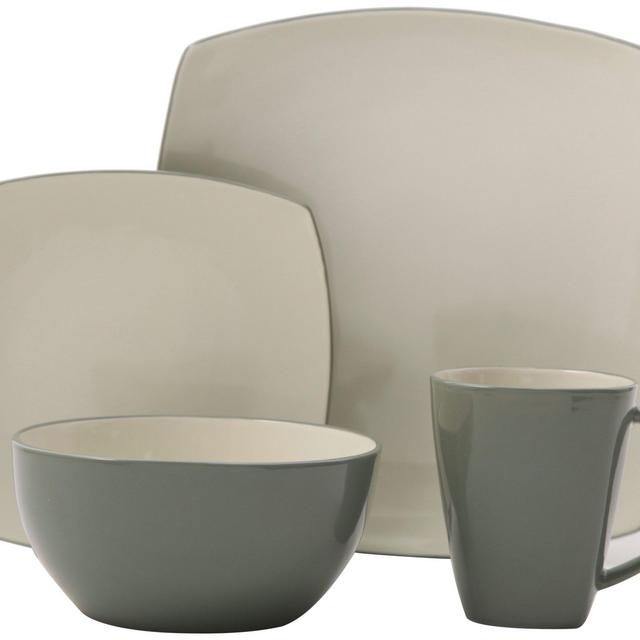 Soho Lounge 16-Piece Square Dinnerware Set