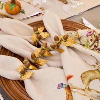 Forest Walk Acorn Napkin Ring, Set of 4
