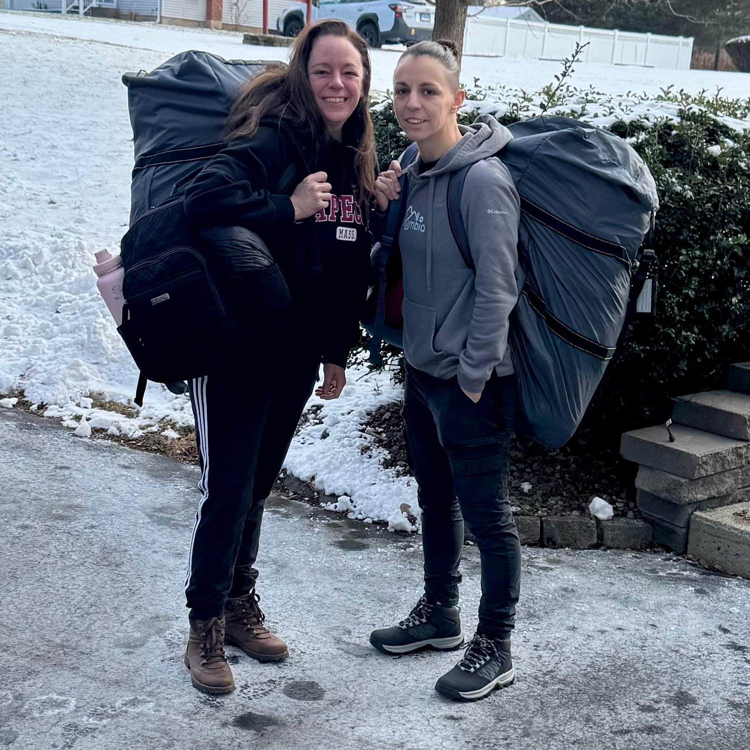 When you're backpacks are bigger than your confidence...but you're still ready for adventure! Namibia, here we come!