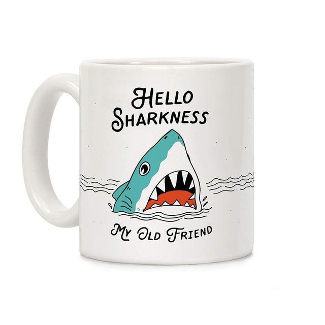 LookHUMAN Shark Coffee Mug - Funny Coffee Mugs Adult Humor, Double-Sided Print Ceramic Coffee Cups as Pun Coffee Mug, Dishwasher Safe Novelty Coffee Mugs for Women & Men, Unique Coffee Mugs, 11oz