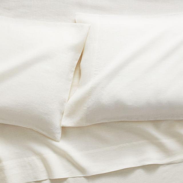 Linen Warm White King Sheet Set