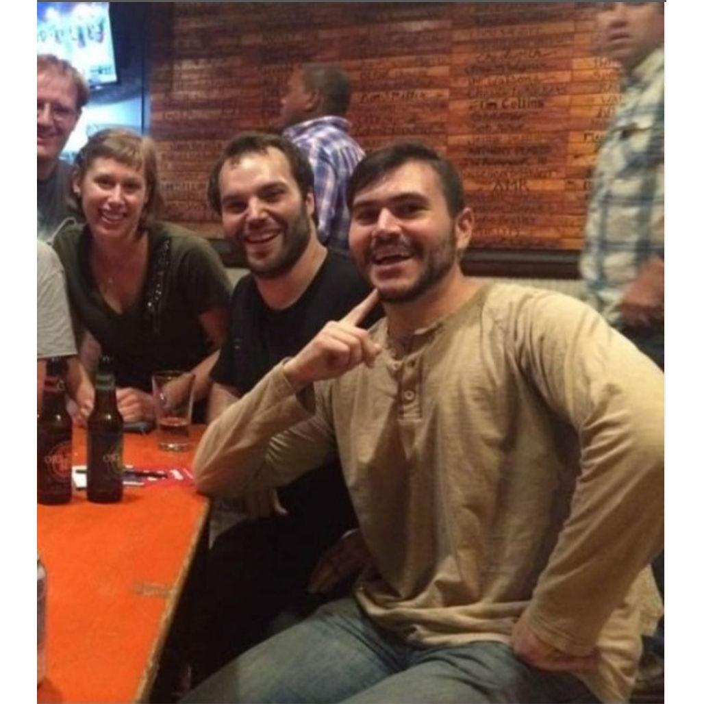 The very first picture taken of Emily and Ait, back in 2016 during their first week of grad school.