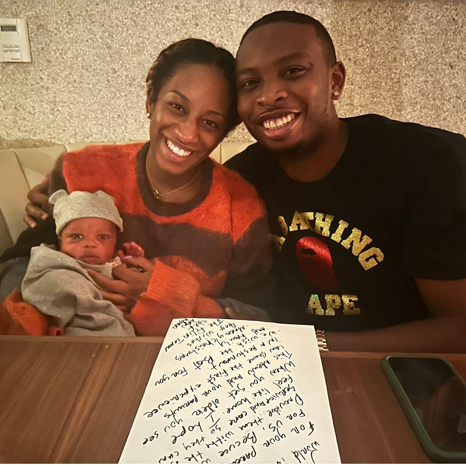 Atlas' first Christmas dinner at just 6 days old