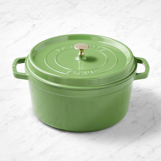 Staub Enameled Cast Iron Round Dutch Oven, 7-Qt., Pistachio