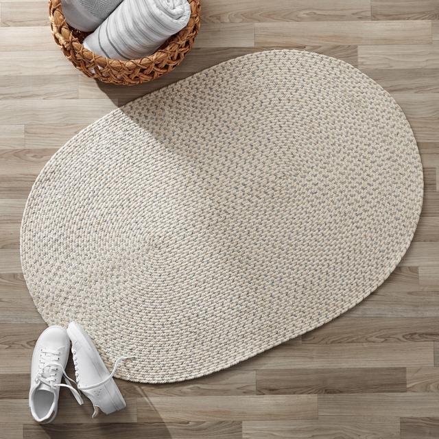 Better Homes & Gardens 30"x44" Braided Oval Accent Rug, Ivory Multi