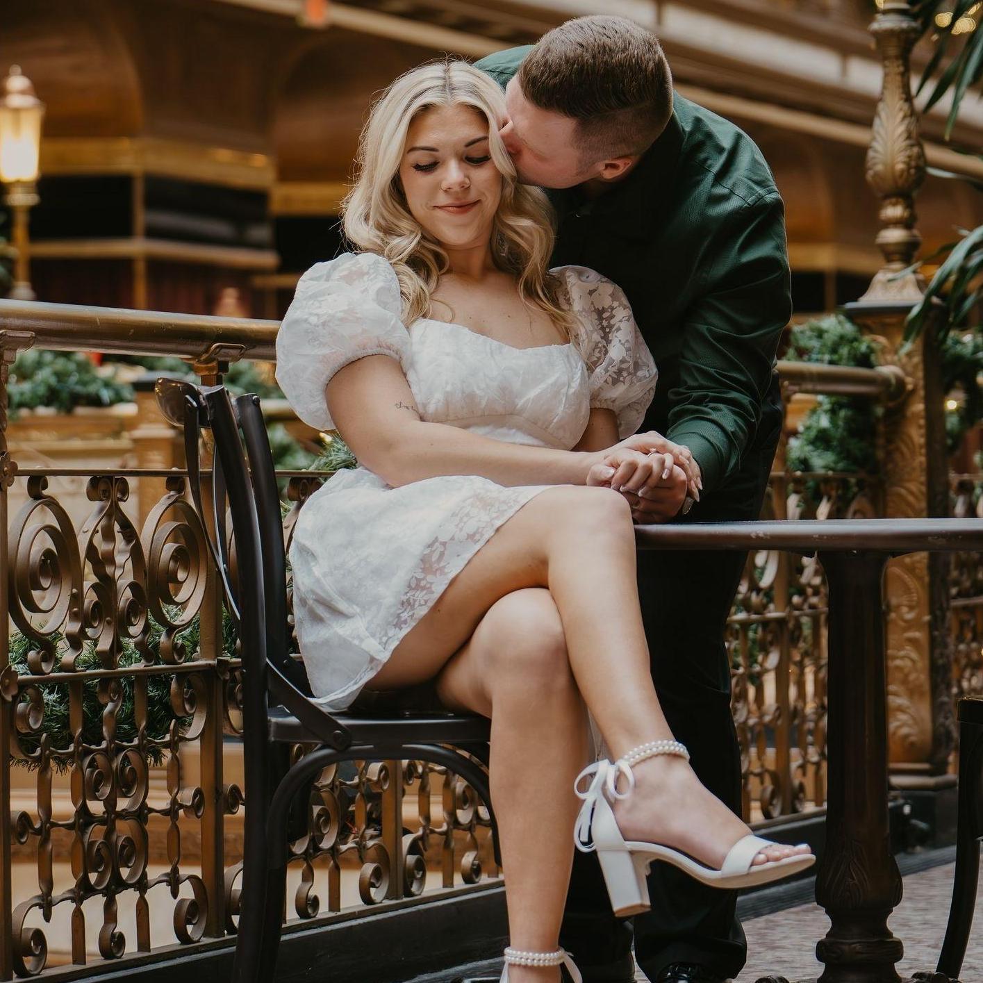 Engagement photos at The Arcade by John Paul Studios.