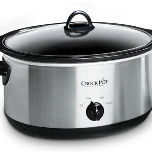 Crock-Pot 7 Quart Oval Manual Slow Cooker, Stainless Steel