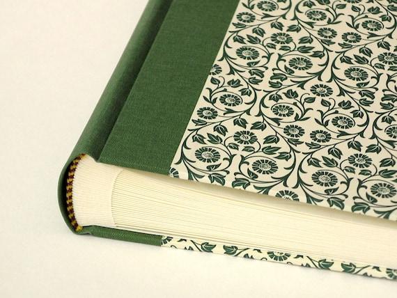Photo Album - Italian Paper CARTA VARESE design "Viticcio Fiore grün"