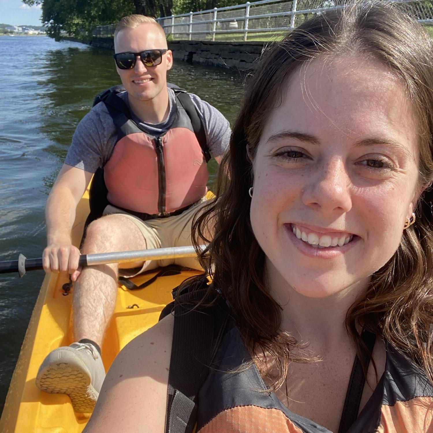 Kayaking date! Ryan picking up Bridget’s slack as per usual!