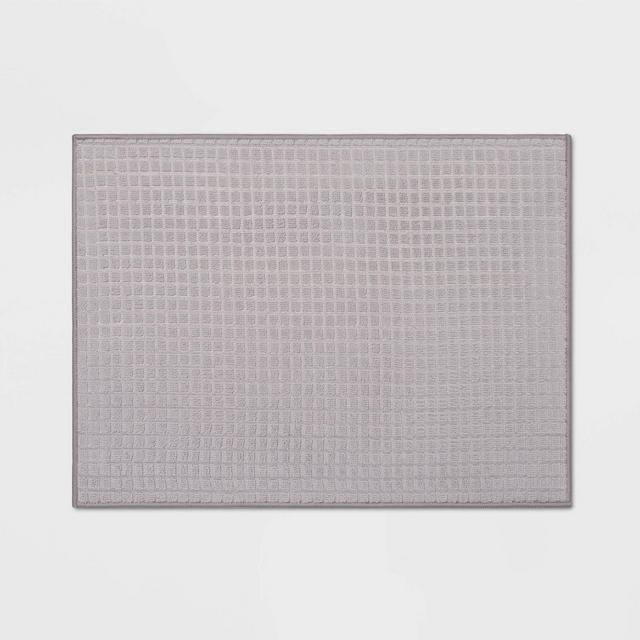 20" x 15" Reversible Kitchen Drying Mat Gray - Room Essentials™