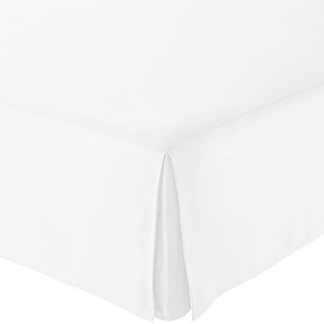 Amazon Basics Pleated Bed Skirt - Full, Bright White