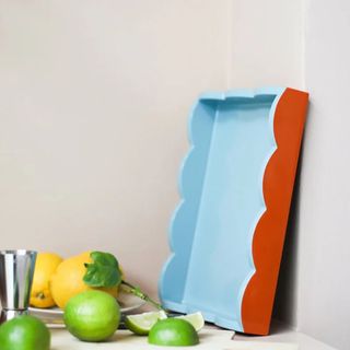 Scalloped Small Lacquered Ottoman Tray