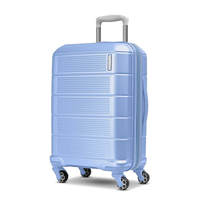 American Tourister Stratum 2.0 Expandable Hardside Luggage with Spinner Wheels, Cornflower Blue, Carry-on