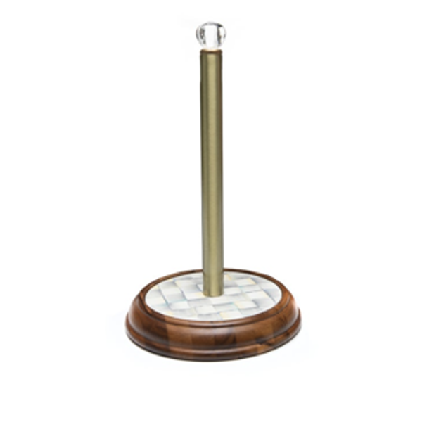 Sterling Check Wood Paper Towel Holder