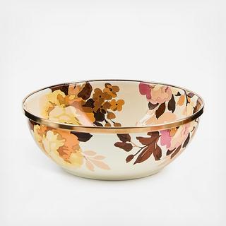 Wild Rose White Stainless Steel Everyday Bowl