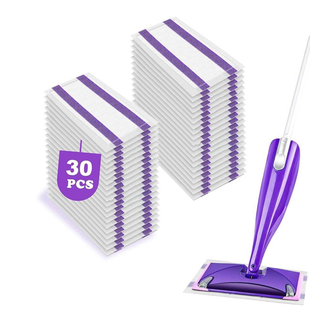 30 Pack Mopping Pad Refills Compatible with Swiffer Wet Jet Spray Mop - Wet Jet Refills for Multi Surface Hardwood Floor Cleaning, 4 Layers Thickened & Durable | Super Absorbent