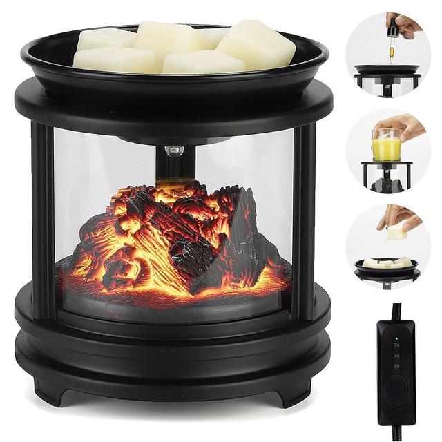 MOAFINA Wax Melt Warmer,Campfire Wax Warmer,3-in-1 Oil Burner Electric Candle Wax Warmer,Wax Warmer for Scented Wax,Wax Melter Burner Fragrance Warmer for Home Office Gifts & Decor(Breather Lights)