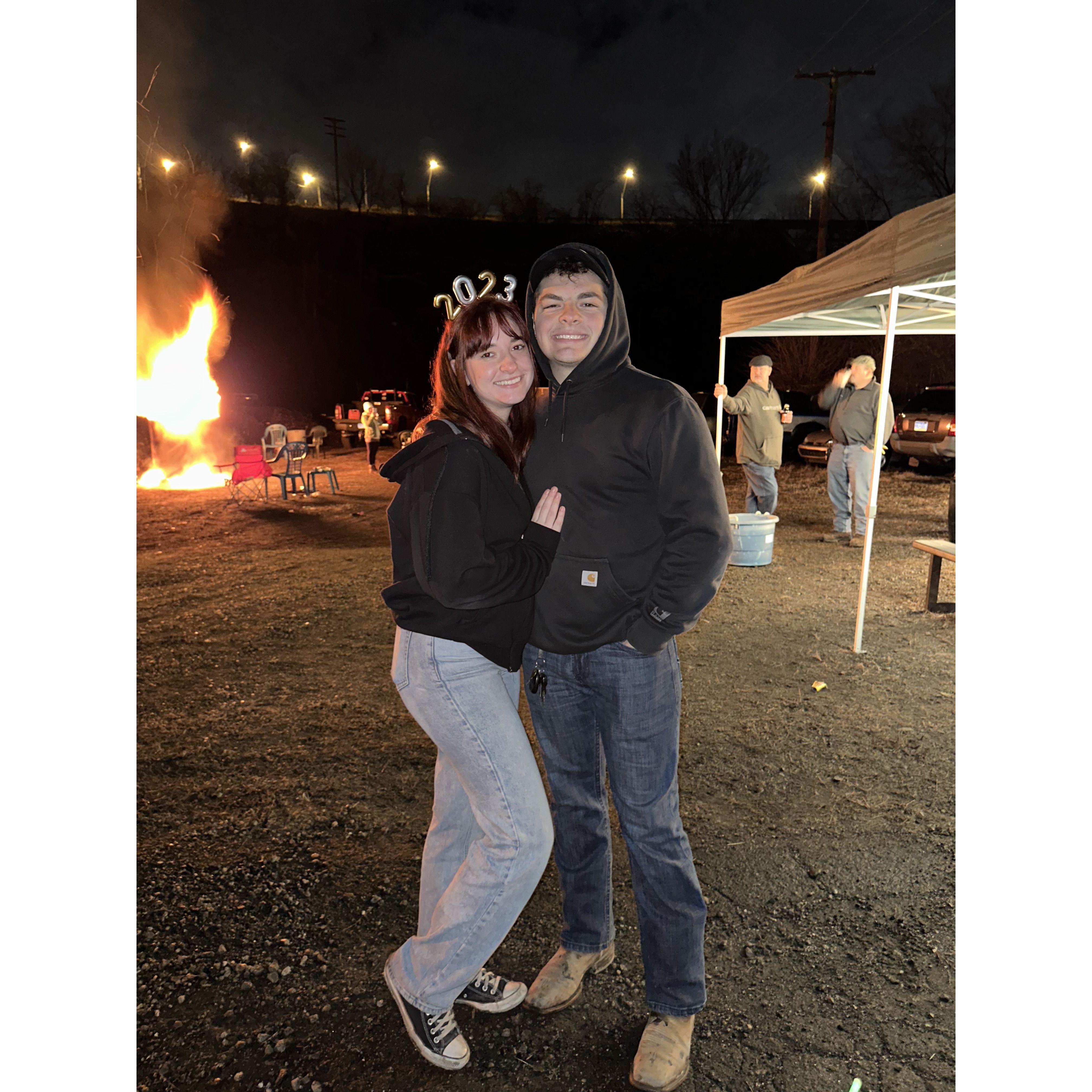 Celebrating the new year together for the first time